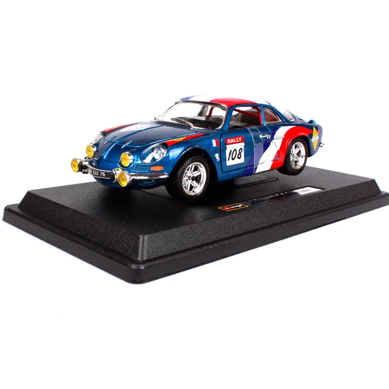 Bburago 22022 Renault A110 1600s car diecast 180*72*53 мм гоночный автомобиль сбор синий модели для