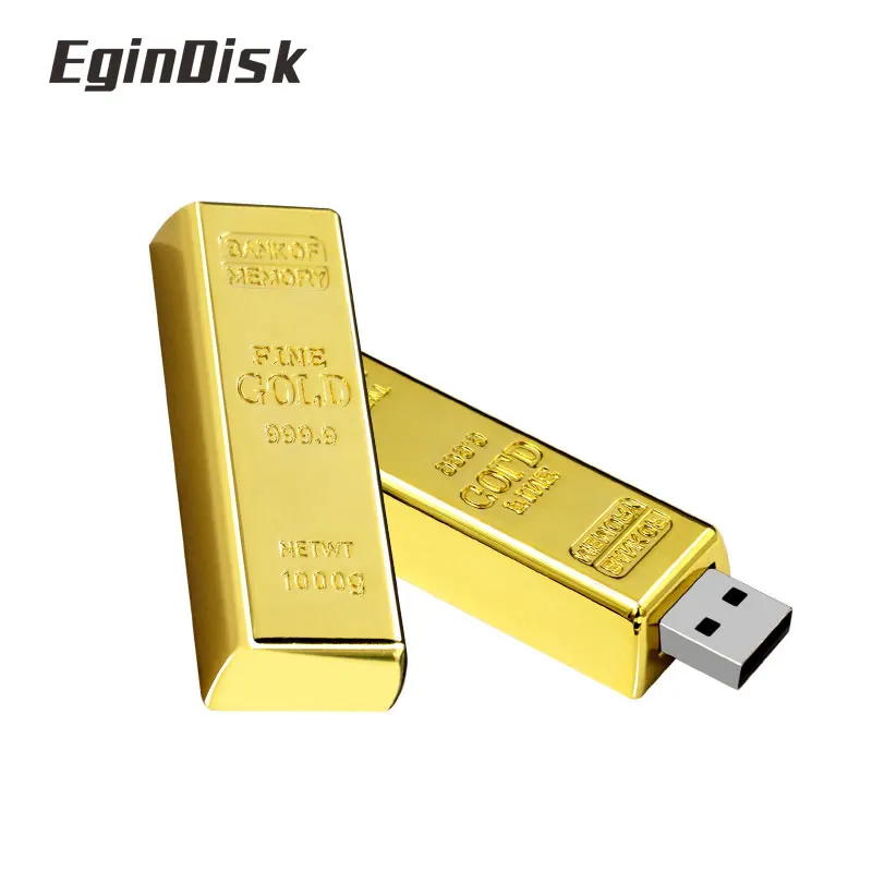 Креативный дизайн слиток флешки золотой usb флэш накопитель 8 Гб оперативной