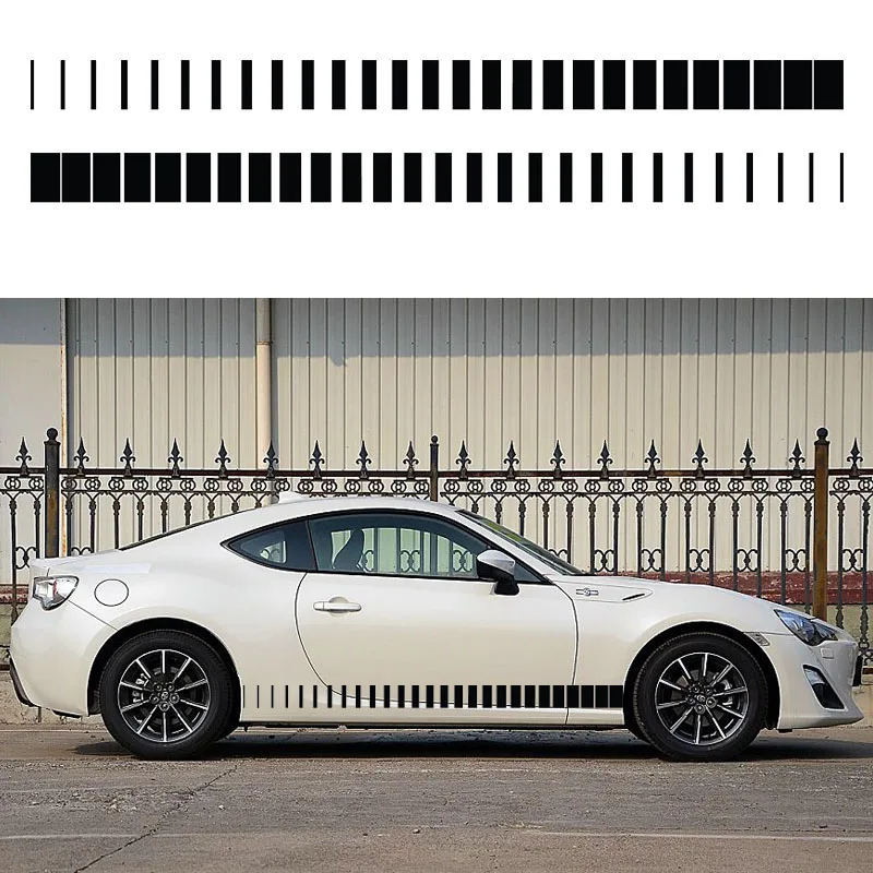 

2x Tapered Stripe (one for each side) Vinyl Decal Hood Door Window Car Sticker Van Truck Vehicle