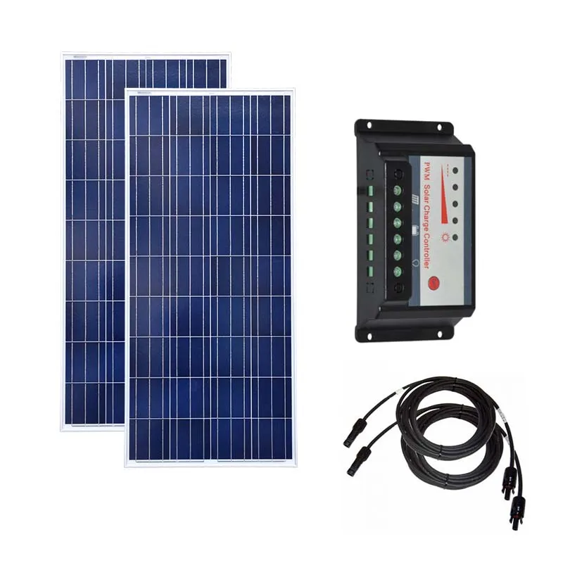 

Solar Panel 300w Solar Module 12v 100w 3Pcs Solar Charge Contoller 12v/24v 30A Solar Battery Charger RV Car Caravan Camping LED