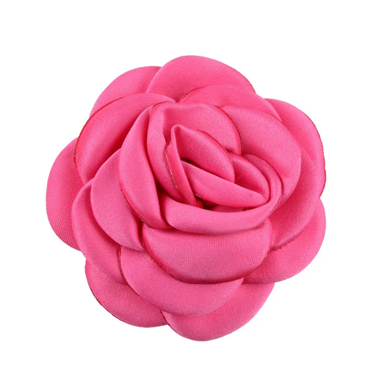 hot pink Nishine 10 шт./лот цветы для завивки DIY аксессуары бутик свадебное украшение цветок без заколки для волос бант аксессуары для волос - Цвет: hot pink