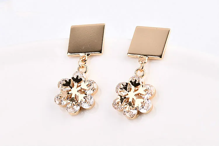 Diy Korean jewelry accessories pin letters snowflake micro inlaid zircon earrings earring necklace pendant | Украшения и