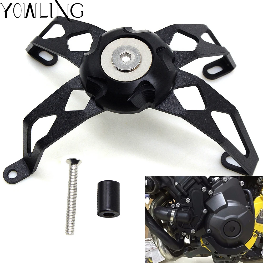Motorcycle Fixed Engine Mounting Seat Support Bracket Stator Cover Slider Engine cover For YAMAHA MT-09 MT09 FZ-09 2013-2018