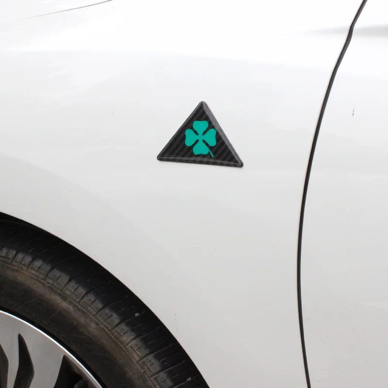 3 шт. новый узор для Alfa Romeo Clover серебряный автомобильный значок эмблема из
