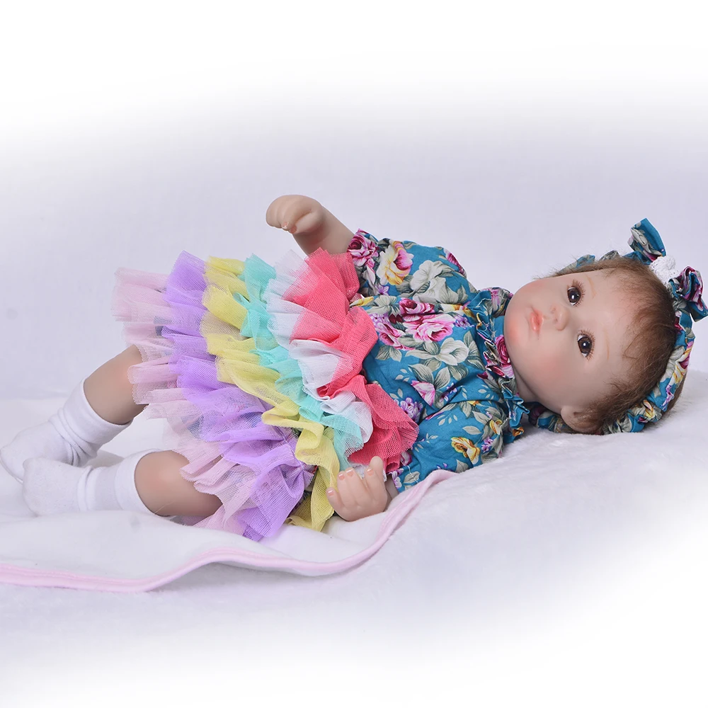 43 см Кукла reborn силиконовая Reborn Bebe живая кукла детский подарок игрушка куклы