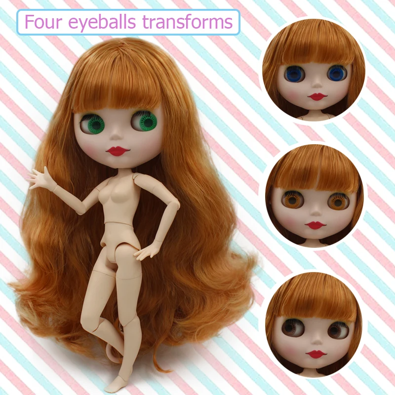 Обнаженная кукла подобный Блит BJD кукла, индивидуальный лак куклы может быть изменен макияж и платье от DIY, 12 дюймов мяч шарнирные 0