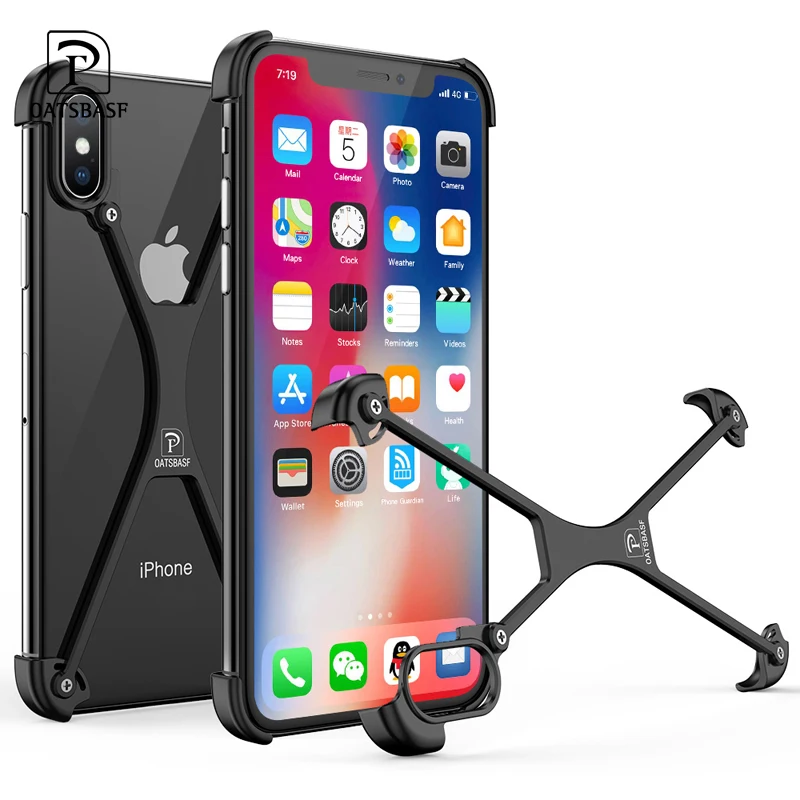 Oatsbasf x Форма чехол для iPhone X личности В виде ракушки для IPhone X корпус металлический бампер чехол для iphonex с подарком стекло Плёнки