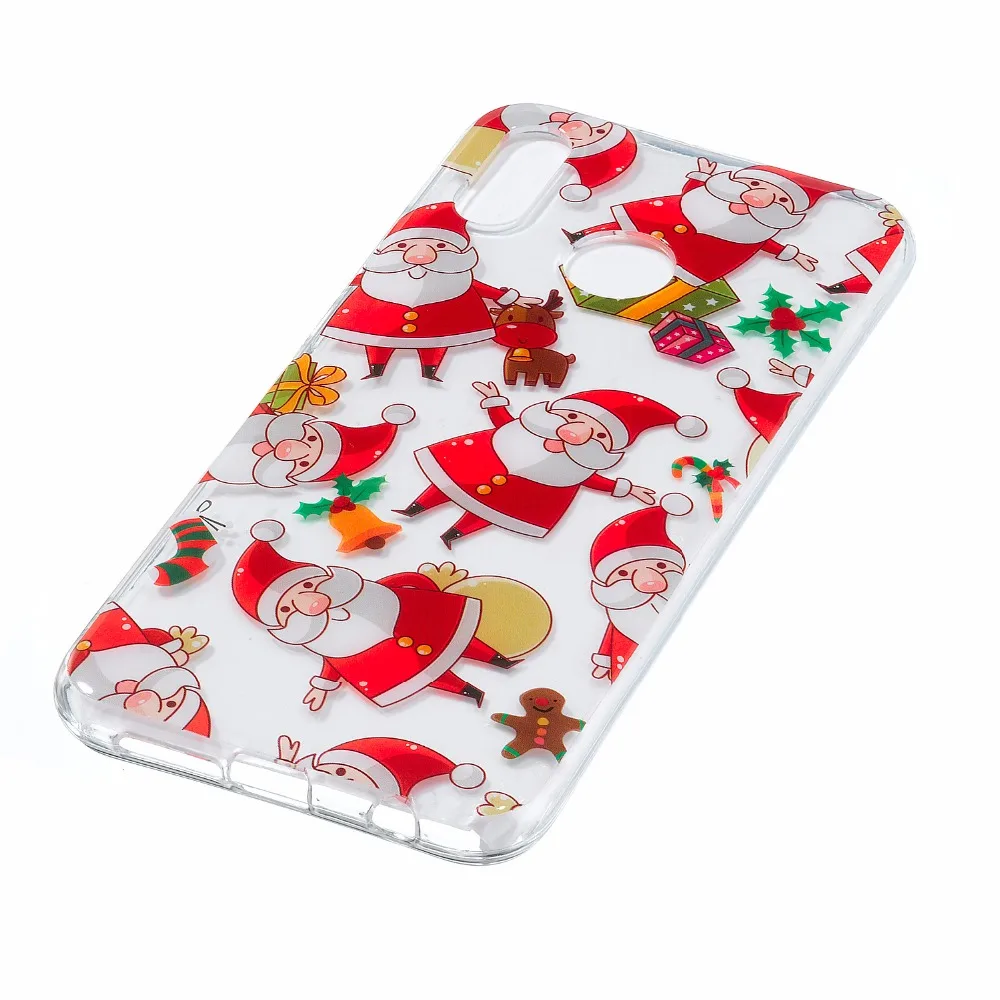 Рождество крышка Санта Wapiti ТПУ для Huawei P20 Pro Lite 6 P Coque задняя | Мобильные телефоны и