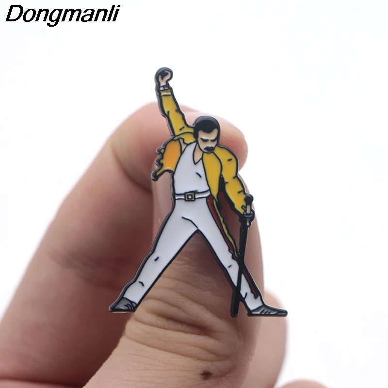 P3392 Dongmanli Freddie Mercury эмалированные булавки и броши для женщин и мужчин нагрудные булавки рюкзак сумки шляпа значок подарки