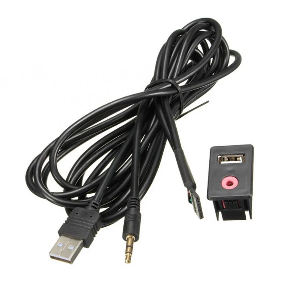 USB AUX кабель адаптер автомобильный флеш крепление свинцовая Панель