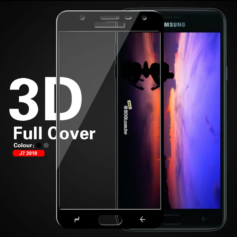 Красочные рамки 3D для защиты от солнца стеклянная пленка Samsung Galaxy J4 + плюс J4Plus J6
