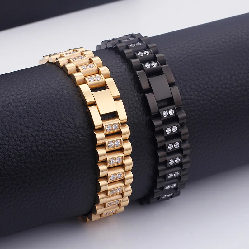 Модные Titanium стали ремешок браслет мужской из нержавеющей стали|Цепочки и