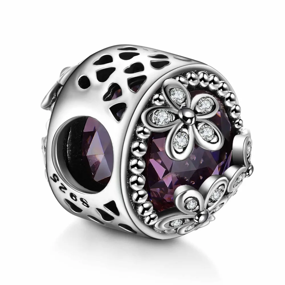 JewelryPalace Аутентичные 925 пробы серебро сверкающие ромашки кубического циркония браслет ювелирные украшения