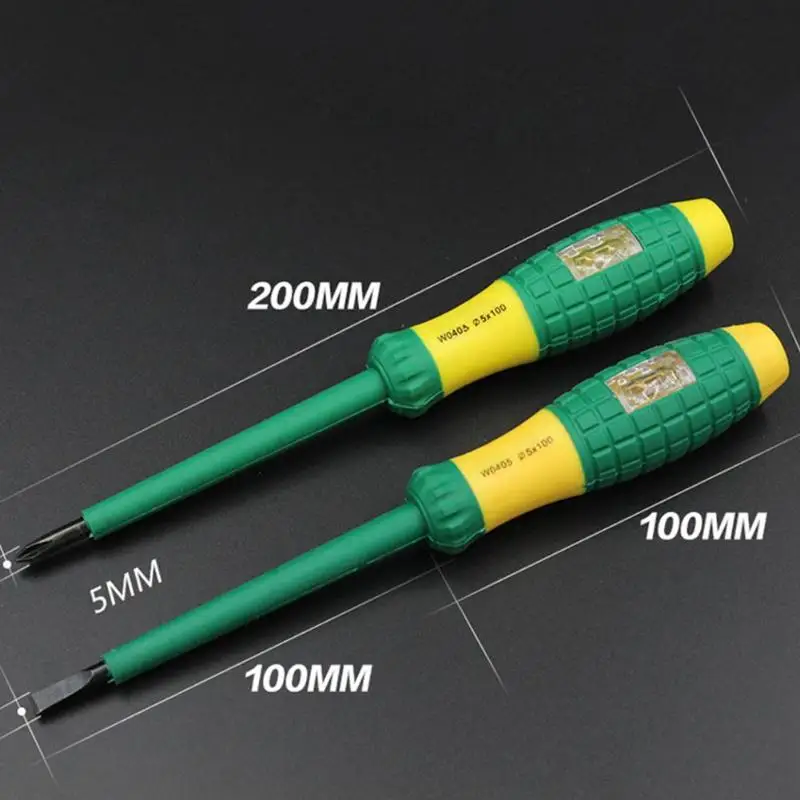 1 шт. Электрический тест er ручка-отвертка тестовый карандаш 100-500 В Электрический тестер крепкий прочный промышленный тестер напряжения тестовая ручка