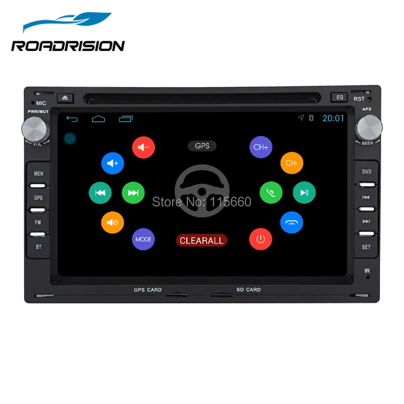 RoadRision Android 6 0 четырехъядерный 2 Din Автомобильный gps навигация DVD для Volkswagen VW PASSAT B5