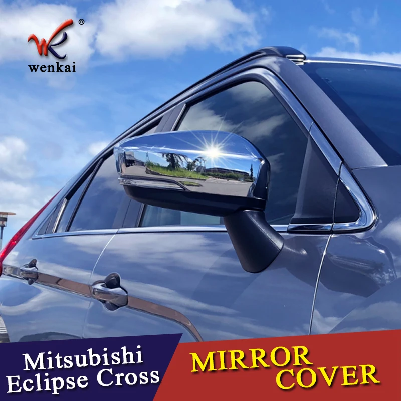 For Mitsubishi Eclipse Cross 2017 2018 2019 ABS Chromed Side Door Rearview Mirror Cover Trims Car Accessories