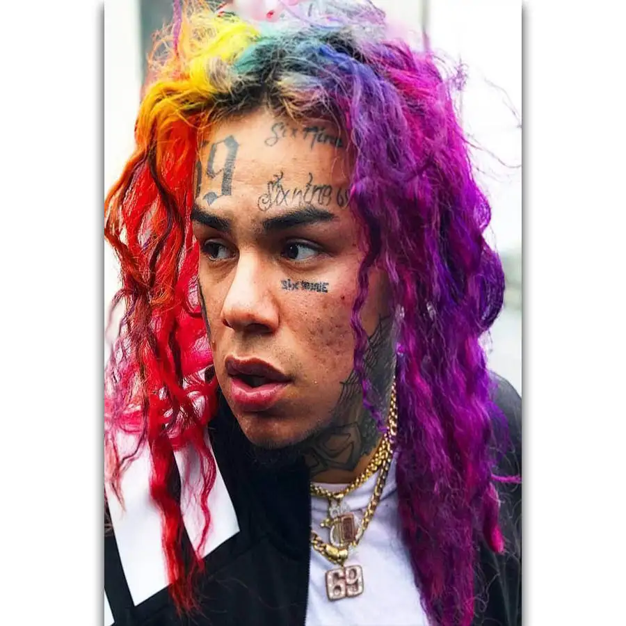 S2820 6ix9ine хип хоп рэп музыка ПЕВЕЦ рэпер звезда настенная живопись Печать На