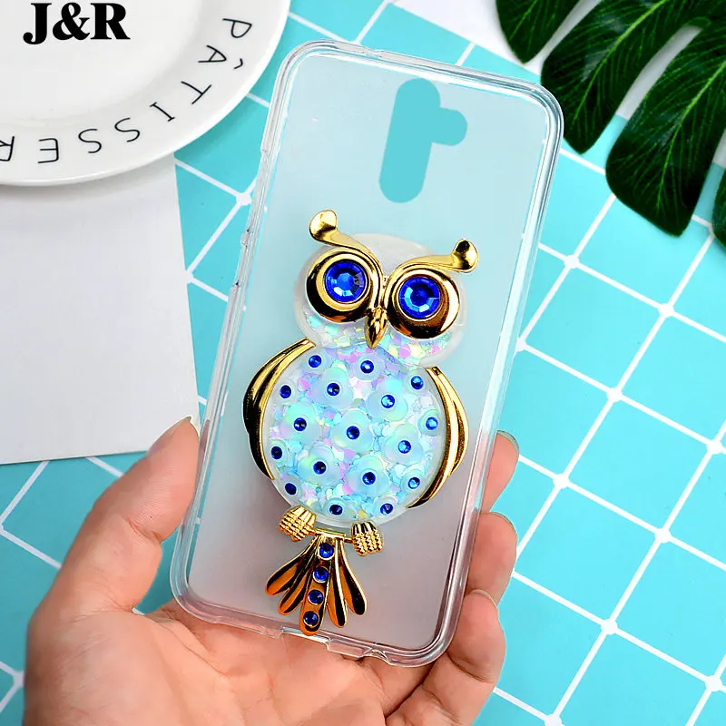 For Doogee BL12000 Case Silicon Cover cases doogee BL 12000/BL12000Pro Bags Cute Animal Owl Glitter Liquid Quicksand Shell |