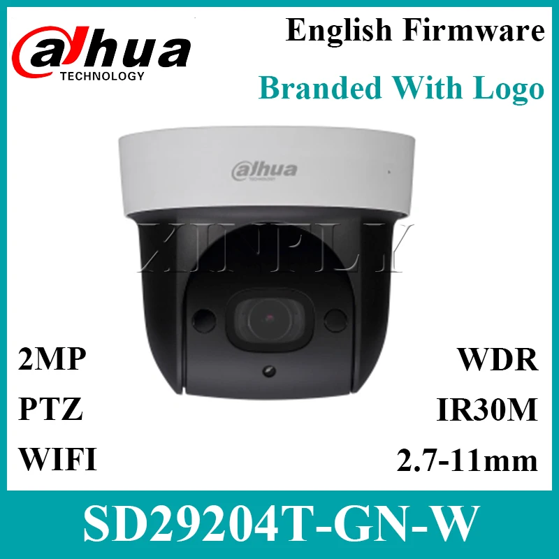 Dahua оригинальная SD29204T-GN-W 2MP 4x IR PTZ сетевая камера с логотипом английская прошивка