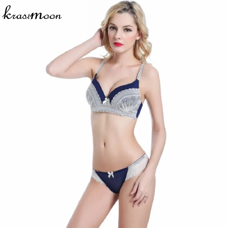 Сексуальное женское белье кружево бюстгальтера Роскошная вышивка Push Up Bra 3 цвета