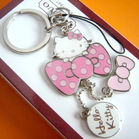Hello kitty, брелок для ключей, брелок для ключей с кошкой, милый брелок для ключей portachiavi chaviro llaveros mujer, Сумка с шармом