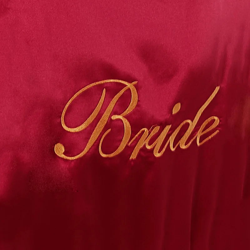 Женский банный халат с буквенным принтом для невесты подружки матери