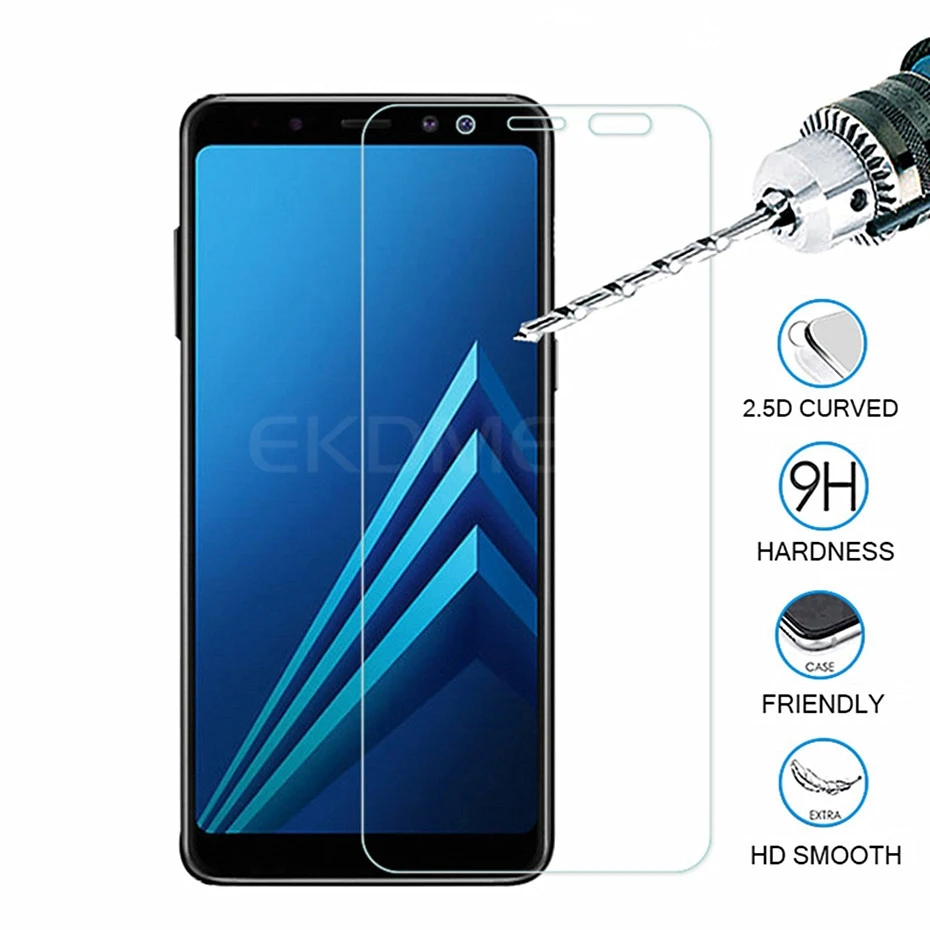 Закаленное стекло для Samsung Galaxy A7 A9 2018 A9S A6 Plus Защитная пленка экрана A8 Star