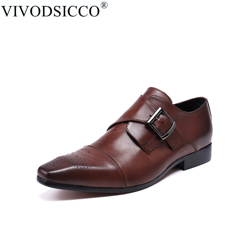 VIVODSICCO модные итальянские мужские туфли из натуральной кожи классические