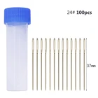 100 шт. позолоченные иглы, длинные большие отверстия, шитье, сшивание, вязание, вышивка, инструменты, ручная работа сделай сам, рукоделие, домашние крафты