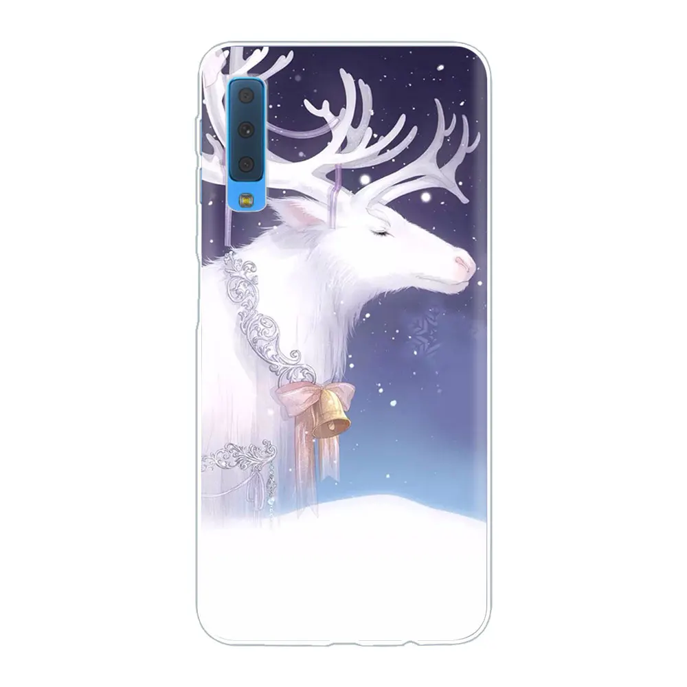 Год Рождество Санта Клаус снеговика и оленя чехол для телефона для samsung S10 S8 S9 плюс A50 A70 A30 S7 M20 S6 A9 ТПУ силиконовый чехол - Цвет: TPU D1461