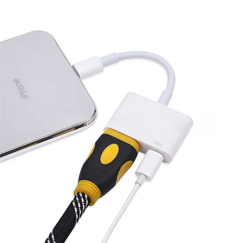 Для iPhone X/iPhone 8 IOS12 конвертер в HDMI HD кабель адаптер iphne ТВ с экраном дисплей
