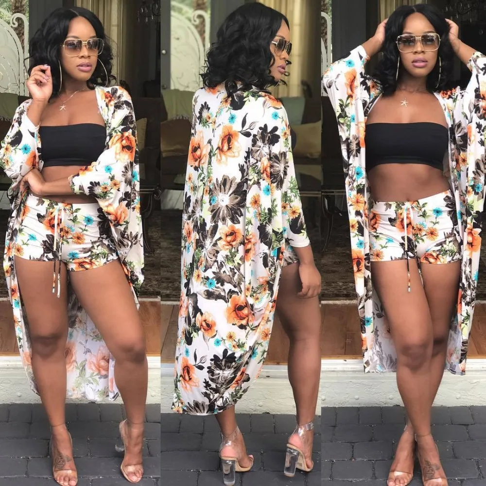 Модные свободные цифровой рукав &quotлетучая мышь&quot длинное пальто Drawstring Шорты