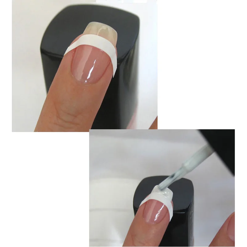 100pcs DIY Self-Adhesive Stencil French Nail Tip Guides Sticker For Art Manicure |
