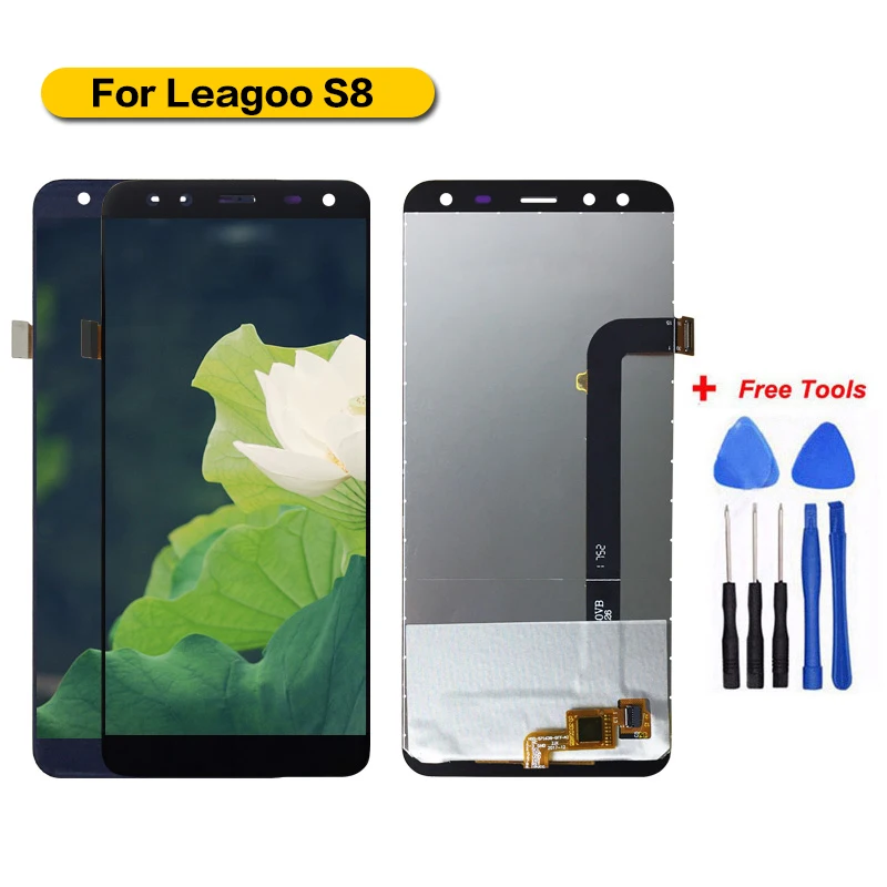 100% протестированный дисплей Leagoo S8 + сенсорный экран в сборе для с бесплатными