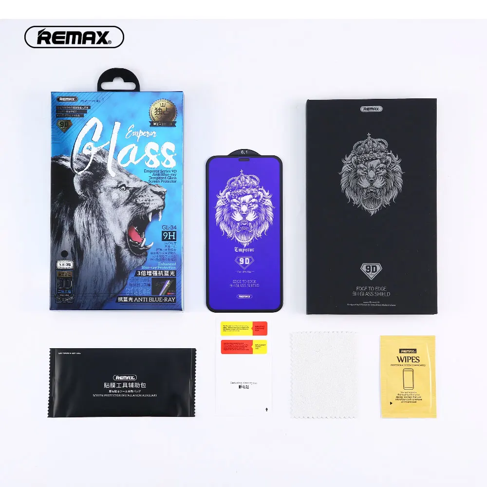 Закаленное стекло REMAX 9D для защиты экрана от синего света iPhone X XS XR XSMA защита 9H