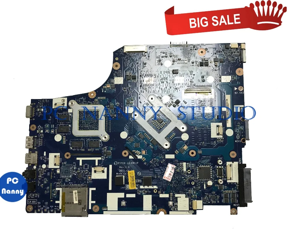 PC Няня для acer Aspire 7750 Материнская плата ноутбука MBBY002001 LA-6911P HM65 DDR3 испытания |