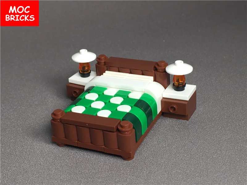 Фото 5 шт./лот MOC кирпичи сделай сам красочная декоративная мебель двойная кровать 5 шт./лот MOC кирпичи сделай сам красочная декоративная мебель двойная кровать