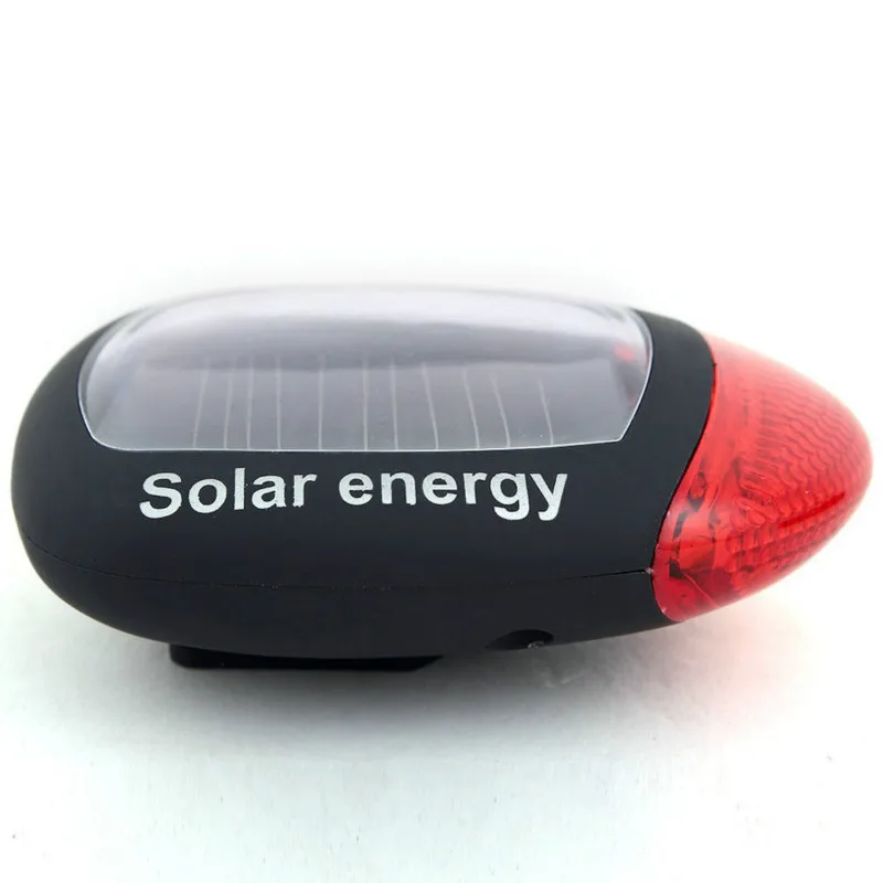 Новый велосипедный фонарь Солнечная зарядка Предупреждение ющий свет 2LED горные