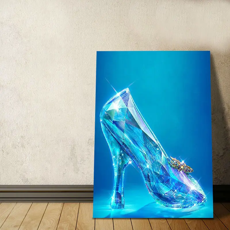 Золушка девочки мечта Хрустальная обувь цифровая краска по номерам маленькие