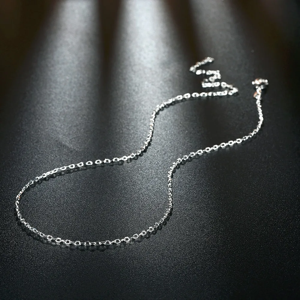 2 мм Rolo звено цепи Европа 925 Стерлинговое серебро базовый дизайн цепочка с