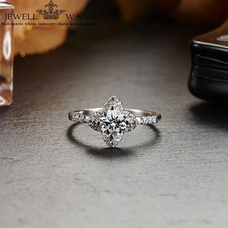 Кольца с муассанитом для женщин 18 К белым золотом ring design ring forrings for women | Кольца -32769480479