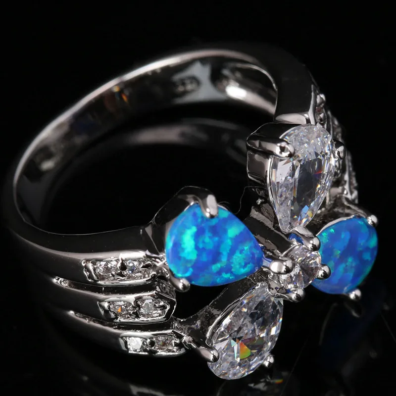 Великолепные 4 лепестковые цветущие сливы Небесно Голубой огненный опал белые