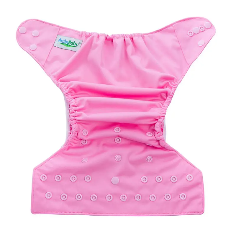 Ananbaby Baby Nappy Couche Lavable Waterproof Breathable PUL &amp Knitting Washable One Size Adjustable Cloth Diaper Cover HA017 | Мать и