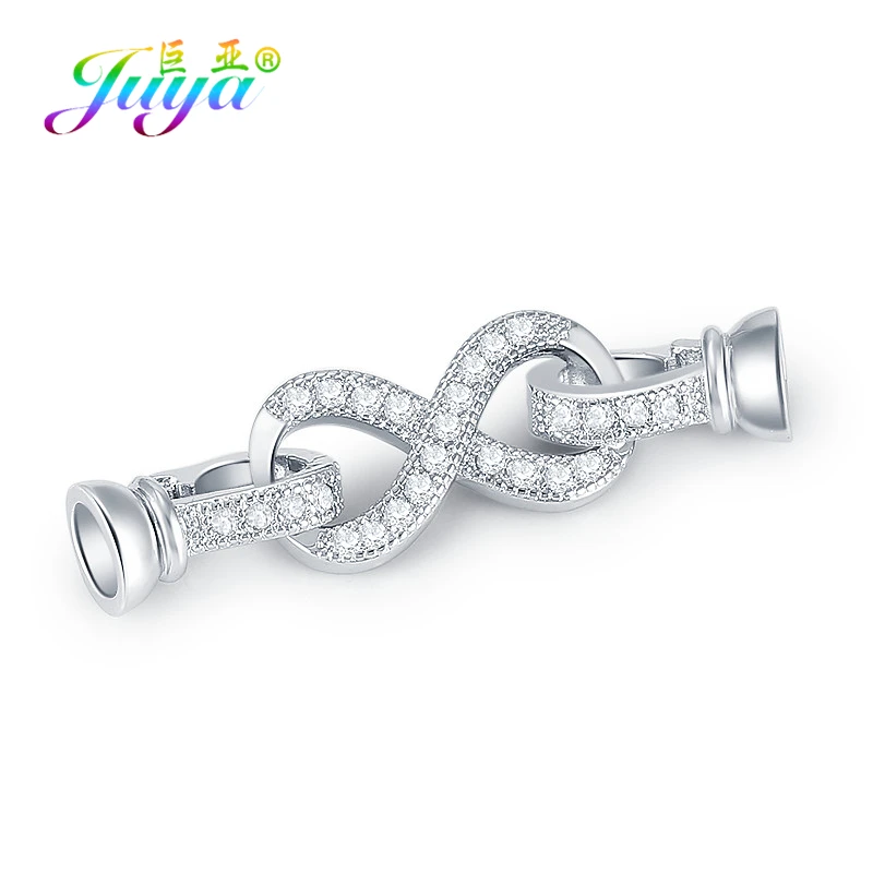 

Juya DIY Pearls Jewelry Making Supplies Fastener Connector Closure Lock Clasps For Luxury Natural Stones Pearls Jewelry Handmade