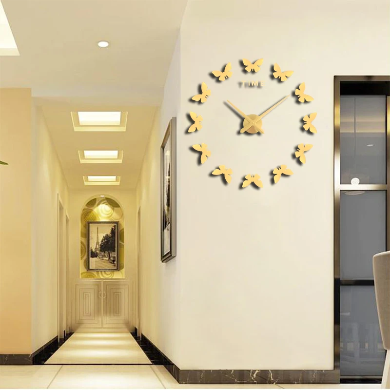 2020 новые большие настенные часы наклейки декоративные современный дизайн