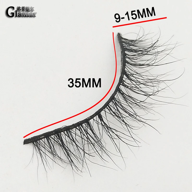GLAMAR 1 пара высокое качество 3D 100% норковые ресницы 8 стилей натуральные длинные