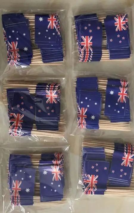 

Free Shipping Australia Flag Toothpick Flag 3.5X2.5CM Australia National Flag