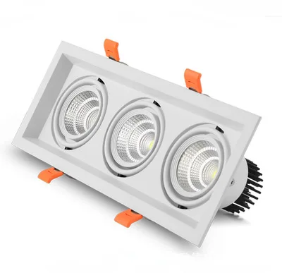 Lámpara LED de techo para el hogar, lámpara de luz LED de techo de LED regulable cuadrada superbrillante, empotrada, COB 10w 20W 30w, AC85-265v, 1 ud.