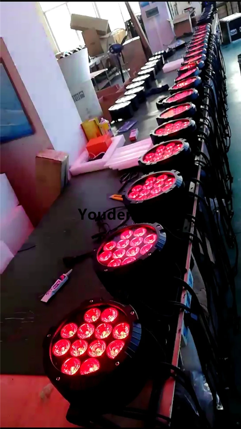 8 шт с flycase светодиодный 12*12 Вт rgbw dmx тонкий плоский Стандартный использовать для