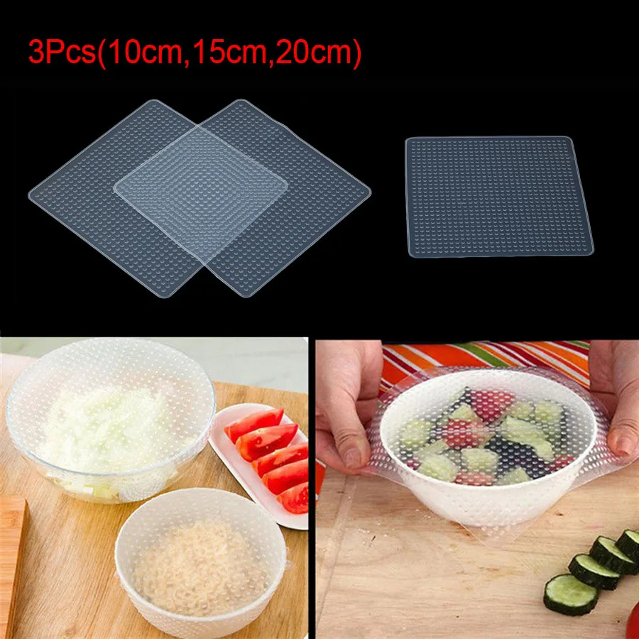 Mix 3PCS 6 шт./компл. Универсальный силиконовые крышки стрейч крышка всасывания Пособия по кулинарии кастрюля силиконовый чехол Пан крышкой разлива фиксаторы уход за кожей лица маска дома чаша крышка - Цвет: Mix 3PCS